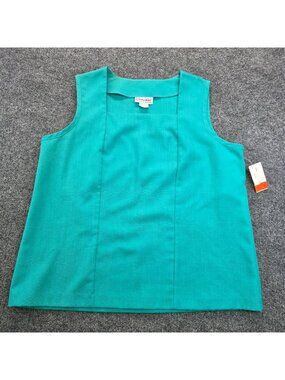 Vintage Sanibel Tank Top L Turquoise Deadstock Preppy Capsule Twee Layers 90s